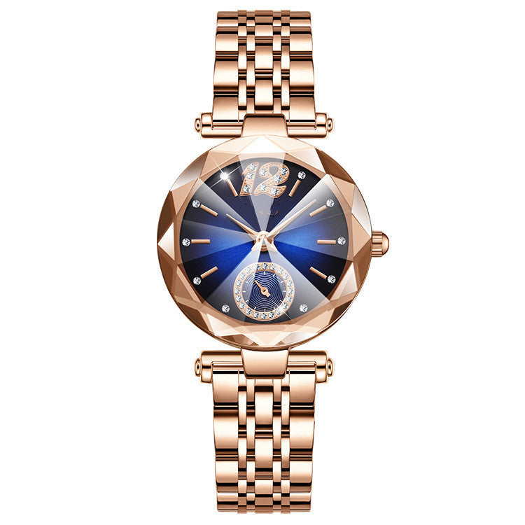 Women's Fashionable Multi-pronged Gradient Glass With Diamond Face Watch - Premium Dames Horloges from My Store - Just €52.46! Shop now at KIYOO Royal Brand