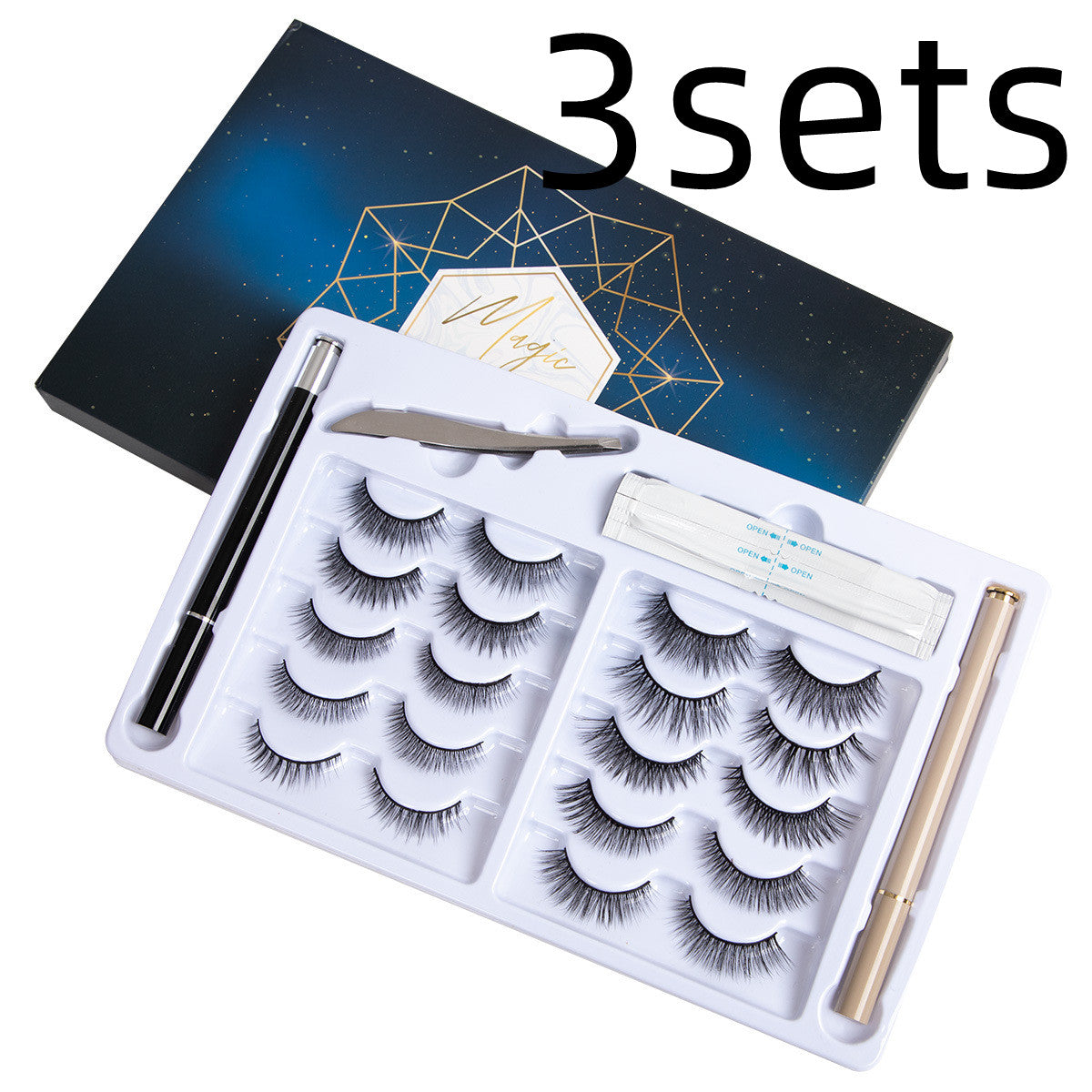 Natural Eyeliner Black Transparent Self-adhesive False Eyelashes - Premium Cosmetica from My Store - Just €19.25! Shop now at KIYOO Royal Brand