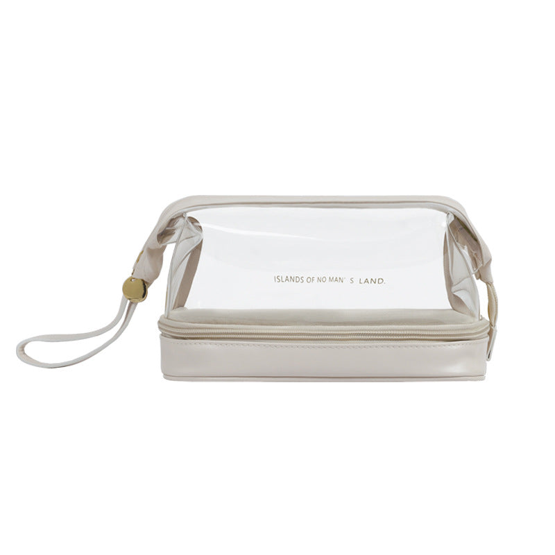 Double Layer Cloud Transparent Steel Wire Cosmetic Bag - Premium Cosmetica from My Store - Just €37.03! Shop now at KIYOO Royal Brand