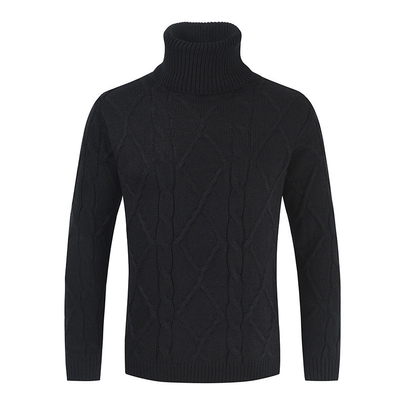 Turtleneck Sweater Men Loose Solid Color - Premium Truien & Sweaters from My Store - Just €32.54! Shop now at KIYOO Royal Brand