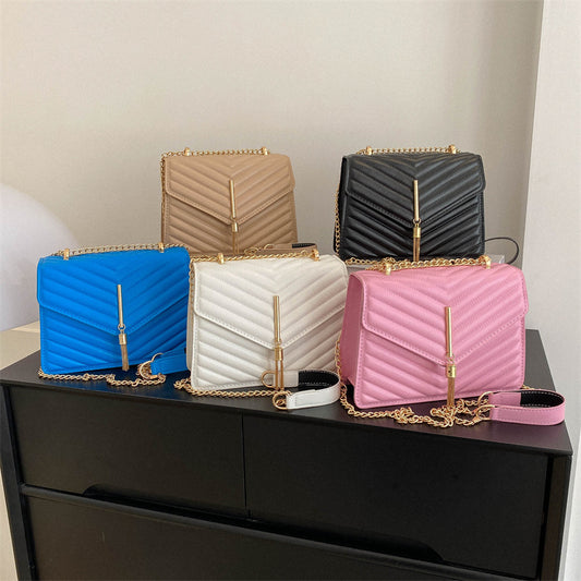 New Temperament Pure Color One Shoulder Retro Crossbody Small Square Bag - Premium Damestas from My Store - Just €22.73! Shop now at KIYOO Royal Brand