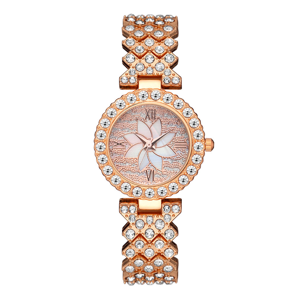 Diamond-embedded Starry Sky Flower Disk Bracelet Watch Women's Suit - Premium Dames Horloges from My Store - Just €18.94! Shop now at KIYOO Royal Brand