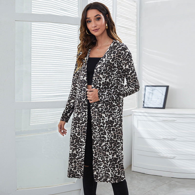 Women's Fashion Knitted Printed Coat - Premium Dames Jassen from My Store - Just €37.96! Shop now at KIYOO Royal Brand