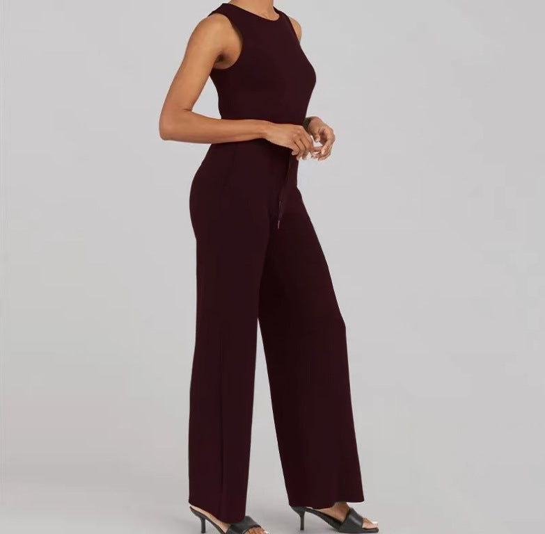 Jumpsuit Sleeveless Tops Tie Elastic Pants Romper - Premium jumpsuit from My Store - Just €40.61! Shop now at KIYOO Royal Brand