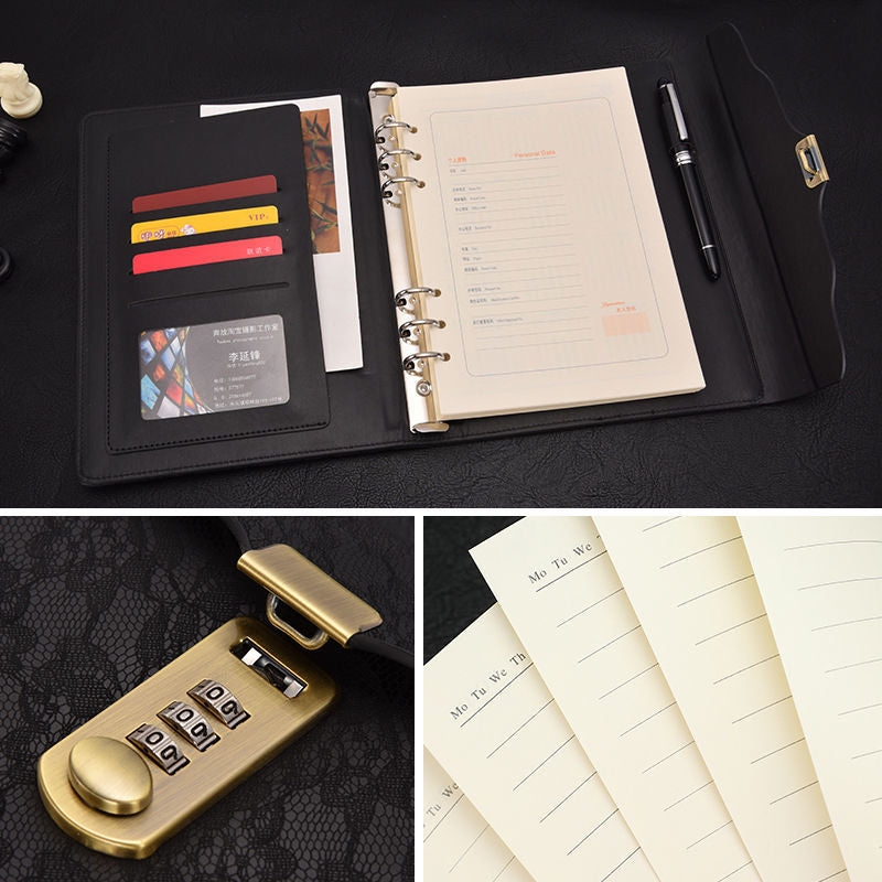 Locked Diary Hand Ledger Stationery Record