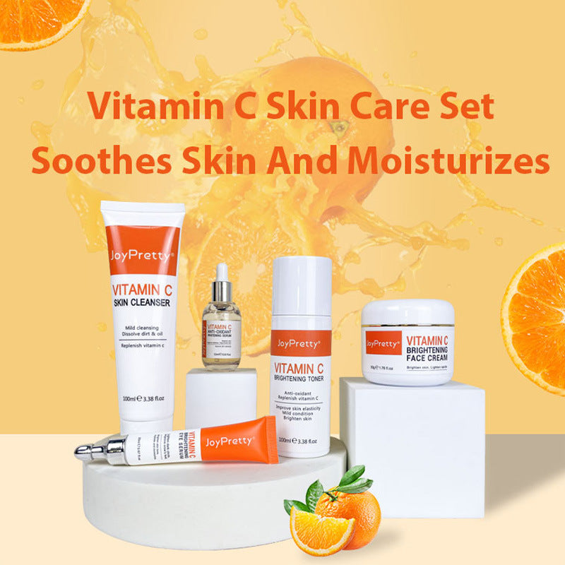 Vitamine C-crème Huidhydratatie en vochtinbrengende 5-delige gezichtsset - Premium Cosmetica from KIYOO Royal Brand - Just €12.03! Shop now at KIYOO Royal Brand