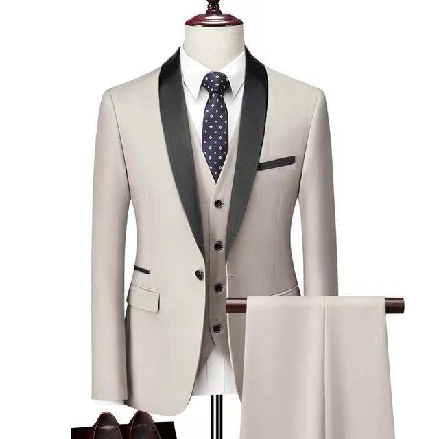 Men 3 Pieces Suit Set Men Wedding Suits Groom Tuxedos - Premium Pakken & Stropdassen from My Store - Just €170.68! Shop now at KIYOO Royal Brand