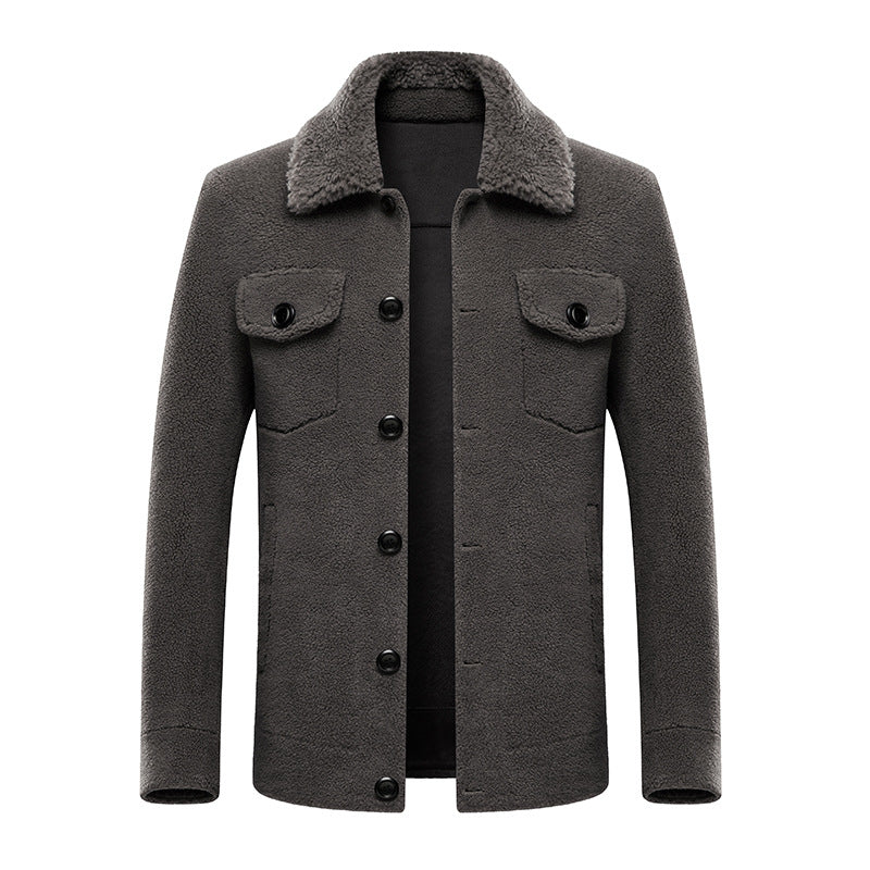 Sheep sheared men's jacket - Premium Jassen from My Store - Just €185.21! Shop now at KIYOO Royal Brand