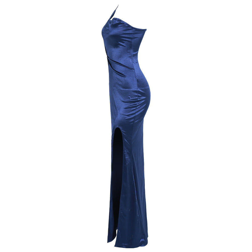 Ladies long dress with slits - Premium Jurken from My Store - Just €98.66! Shop now at KIYOO Royal Brand