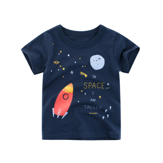 Children's rocket print T-shirt - Premium T-shirt Jongens from My Store - Just €13.11! Shop now at KIYOO Royal Brand