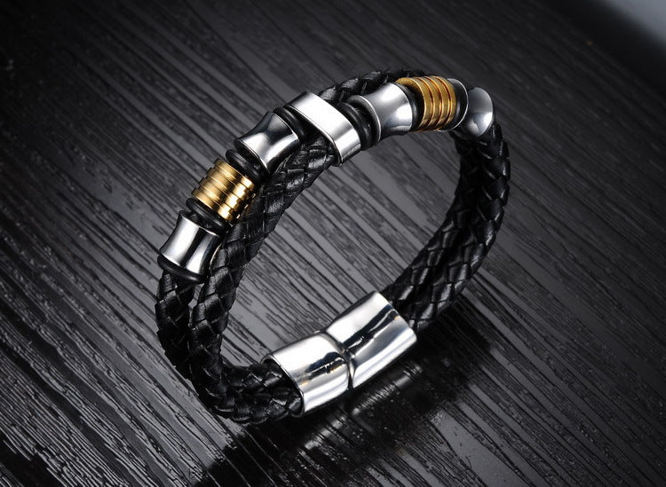 Magnetic buckle  knitted hand chain - Premium Mannen Sieraden from My Store - Just €17.68! Shop now at KIYOO Royal Brand