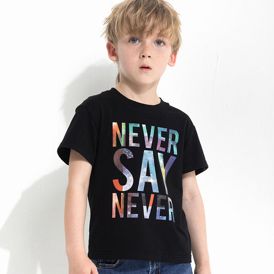 Children's letter print T-shirt - Premium T-shirt Jongens from My Store - Just €20.01! Shop now at KIYOO Royal Brand