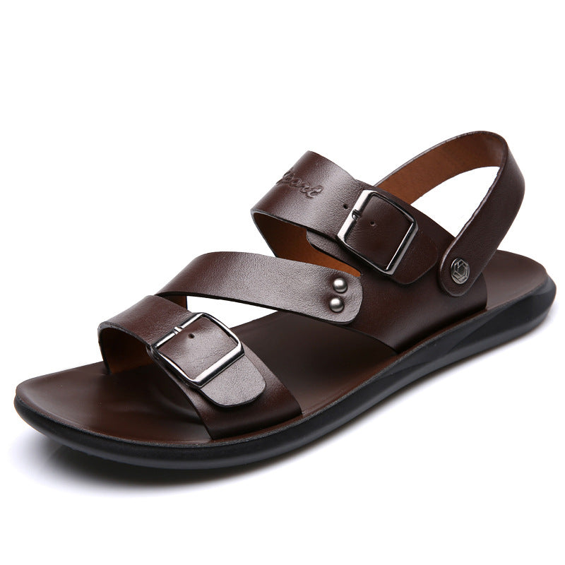 Men's leather sandals and slippers - Premium Sandalen & Slippers from My Store - Just €39.05! Shop now at KIYOO Royal Brand