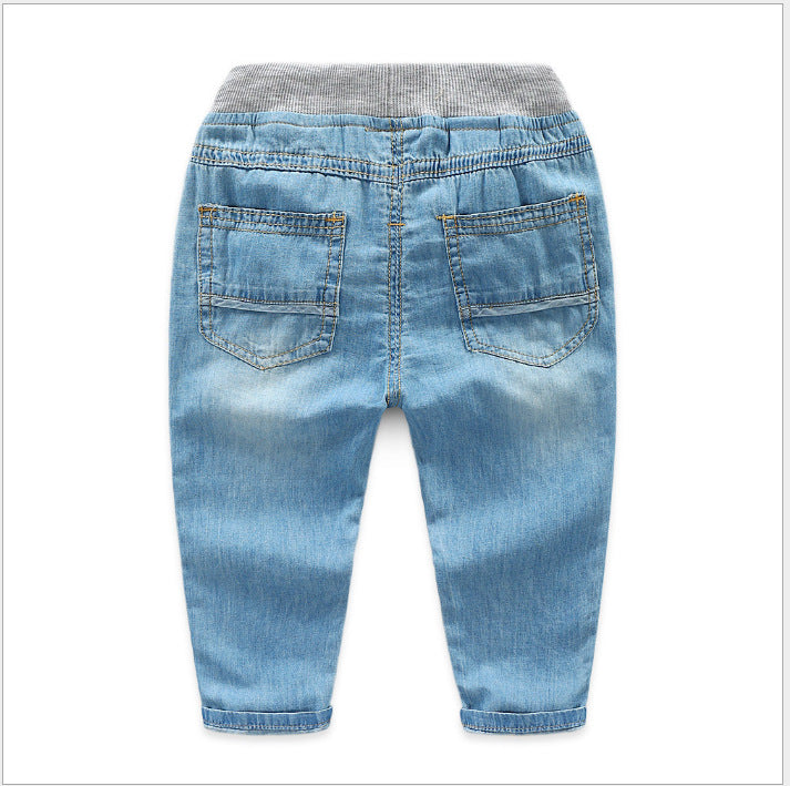 Boys' Soft Thin Jeans Tencel Trousers Kids Mosquito Pants - Premium Jongens broeken from My Store - Just €26.09! Shop now at KIYOO Royal Brand