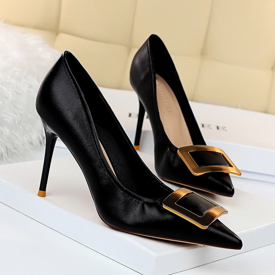 Shallow pointed high heels - Premium Hakken from My Store - Just €47.13! Shop now at KIYOO Royal Brand