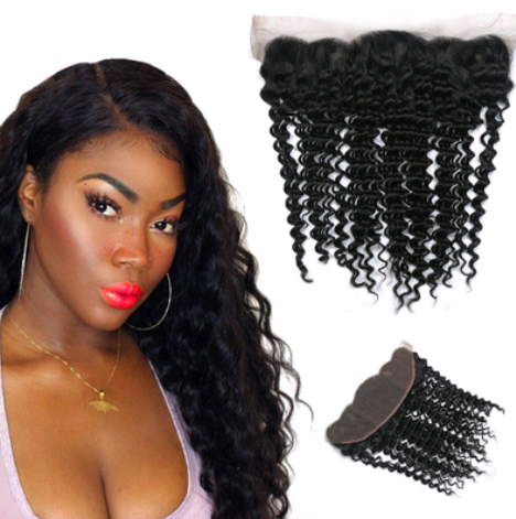 Front lace 4x13 lace frontal deep hair block real hair wig hair block - Premium haar from My Store - Just €91.23! Shop now at KIYOO Royal Brand