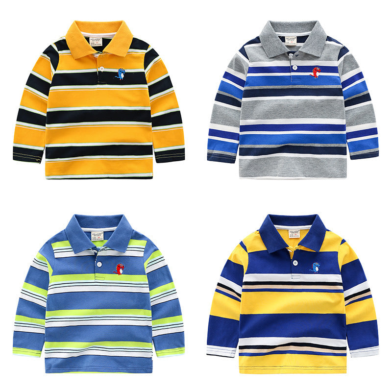 Boys striped long sleeve T-shirt - Premium T-shirt Jongens from My Store - Just €24.04! Shop now at KIYOO Royal Brand