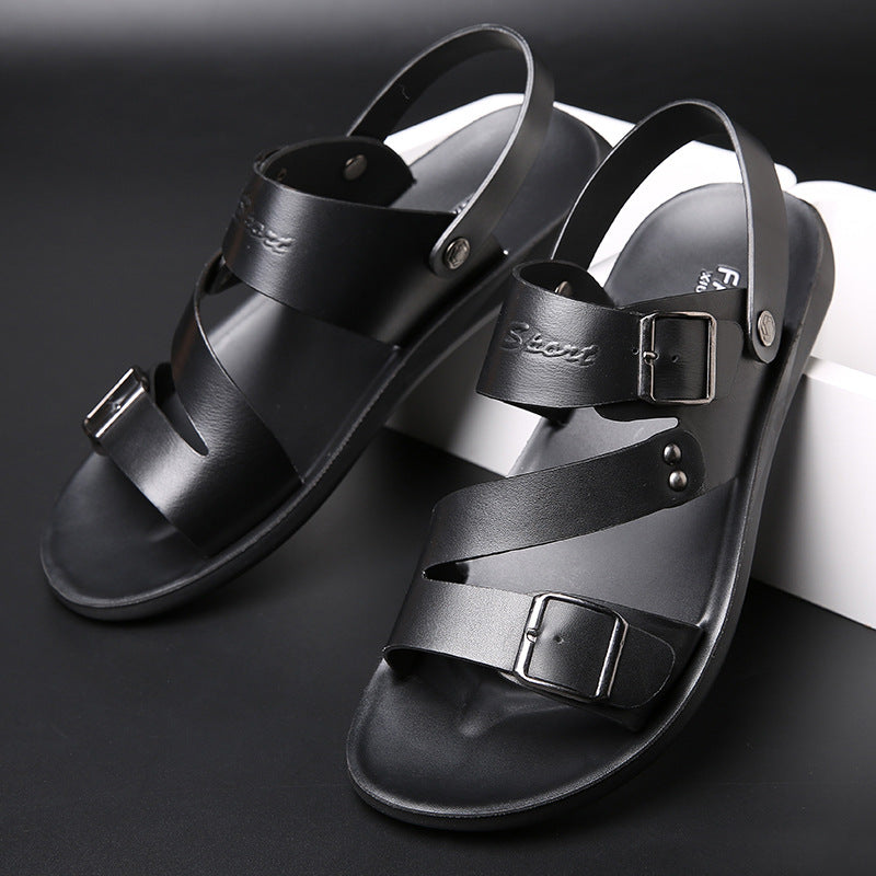 Men's leather sandals and slippers - Premium Sandalen & Slippers from My Store - Just €39.05! Shop now at KIYOO Royal Brand