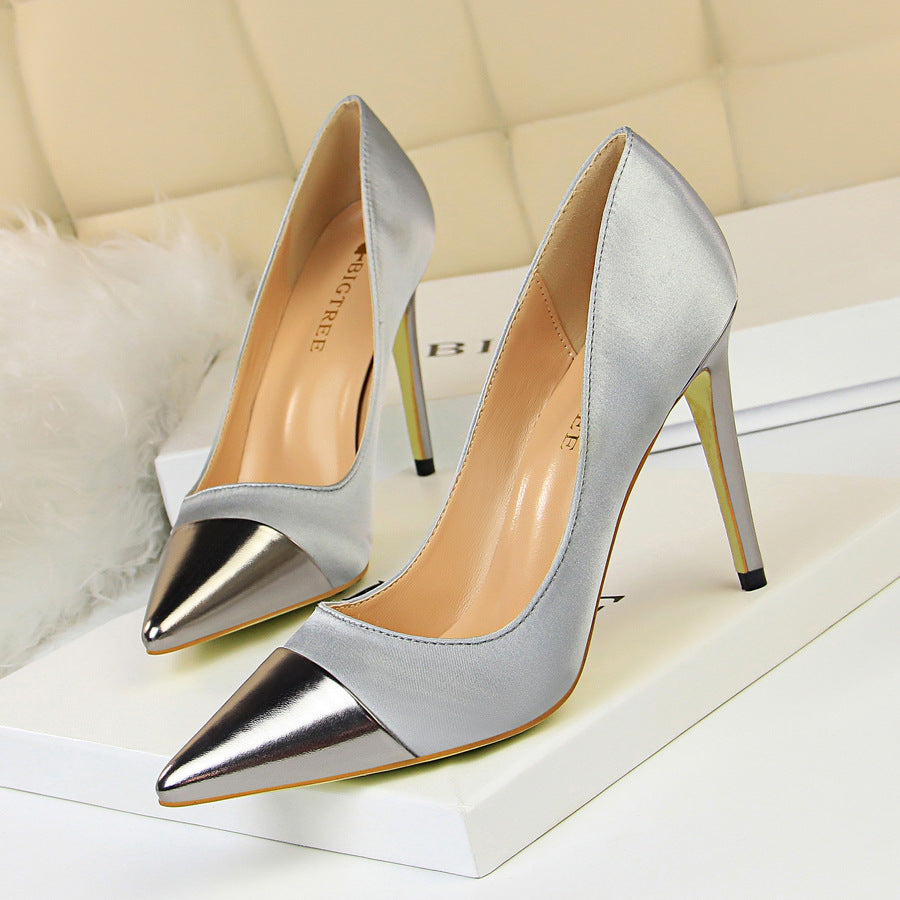 Stitched pointed high heels - Premium Hakken from My Store - Just €46.37! Shop now at KIYOO Royal Brand