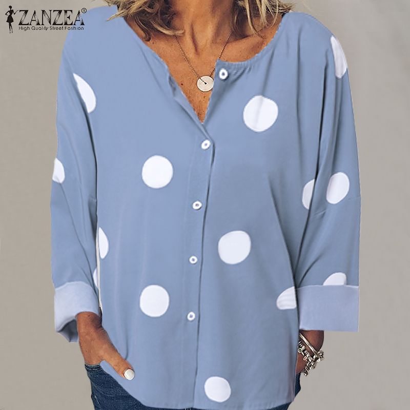 Women Print Blouse - Premium Blouses from My Store - Just €43.94! Shop now at KIYOO Royal Brand