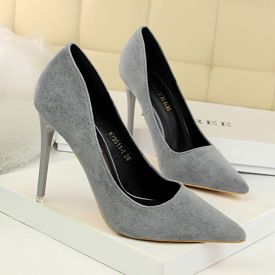 Pointed suede high heels - Premium Hakken from My Store - Just €46.89! Shop now at KIYOO Royal Brand