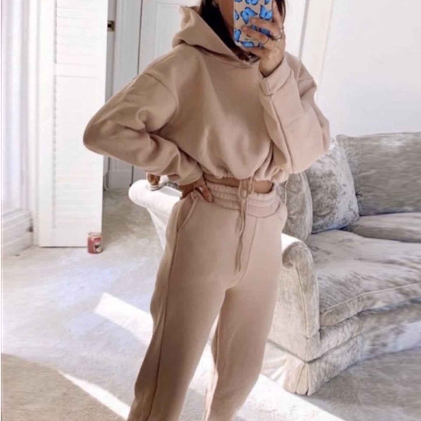 Jogging Suits For Women 2 Piece Sweatsuits Tracksuits Sexy Long Sleeve HoodieCasual Fitness Sportswear - Premium dames broeken from My Store - Just €32.03! Shop now at KIYOO Royal Brand