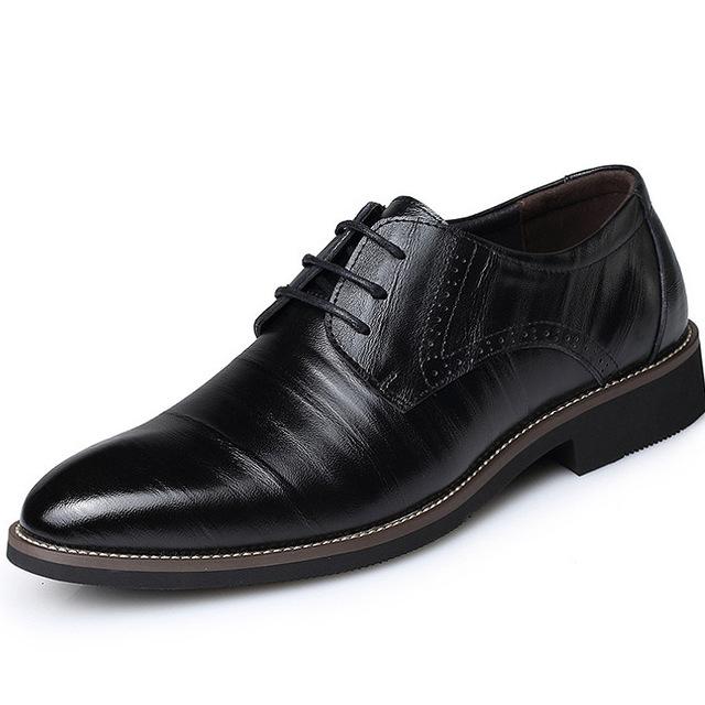 Men Leather Dress Shoes - Premium veterschoenen from My Store - Just €42.41! Shop now at KIYOO Royal Brand