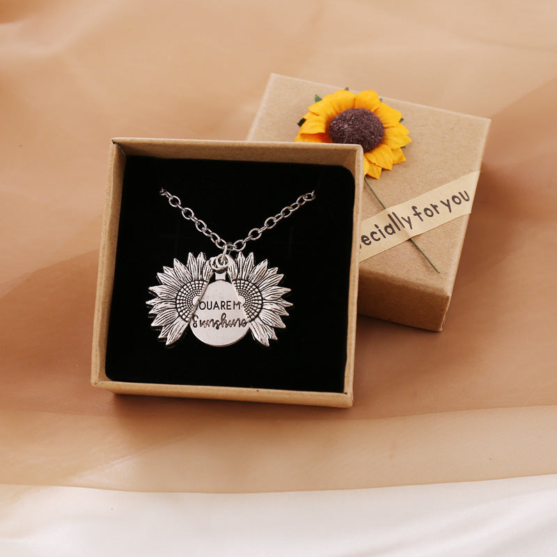 You Are My Sunshine Zonnebloem ketting dames - Premium dames sieraden from My Store - Just €9.37! Shop now at KIYOO Royal Brand