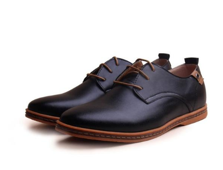 Leather Casual Men Shoes Fashion Flats Round Toe Comfortable  Dress Shoes - Premium veterschoenen from My Store - Just €43.85! Shop now at KIYOO Royal Brand