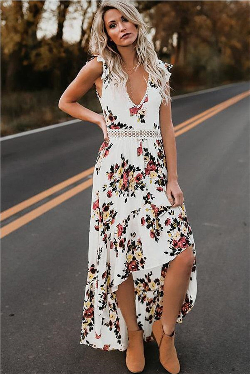 Sleeveless printing irregular dress - Premium Jurken from My Store - Just €32.19! Shop now at KIYOO Royal Brand