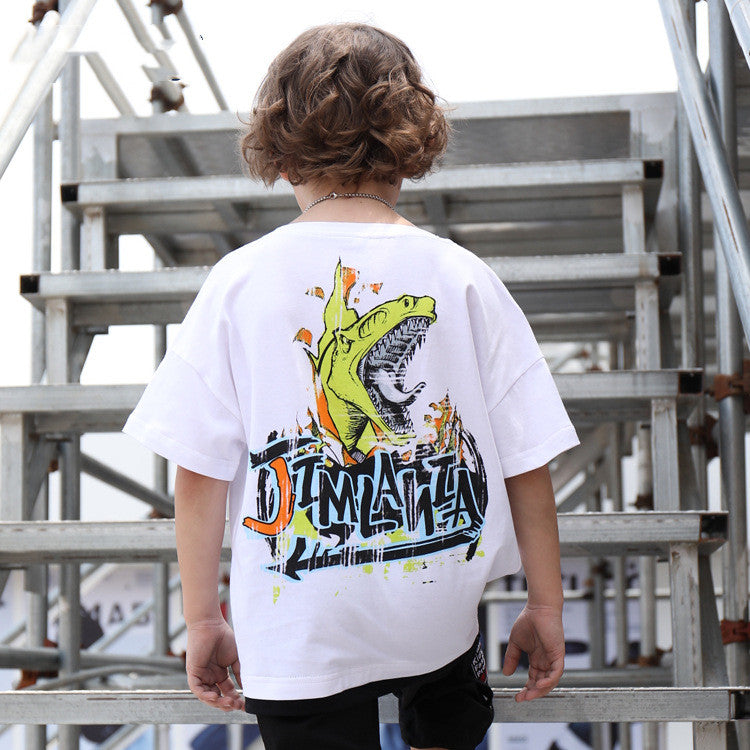 Dinosaur boy short sleeve T-shirt - Premium T-shirt Jongens from My Store - Just €21.46! Shop now at KIYOO Royal Brand