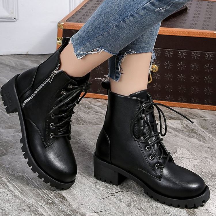 Ladies Vintage Combat Autumn Boots - Premium Dames laarzen from My Store - Just €35.42! Shop now at KIYOO Royal Brand