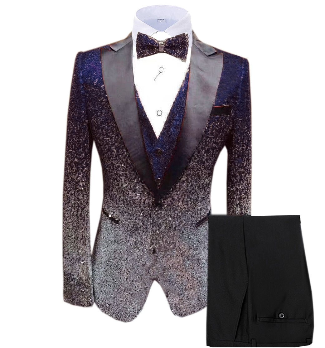 Three-piece Stage Suit For Men - Premium Pakken & Stropdassen from My Store - Just €330.36! Shop now at KIYOO Royal Brand