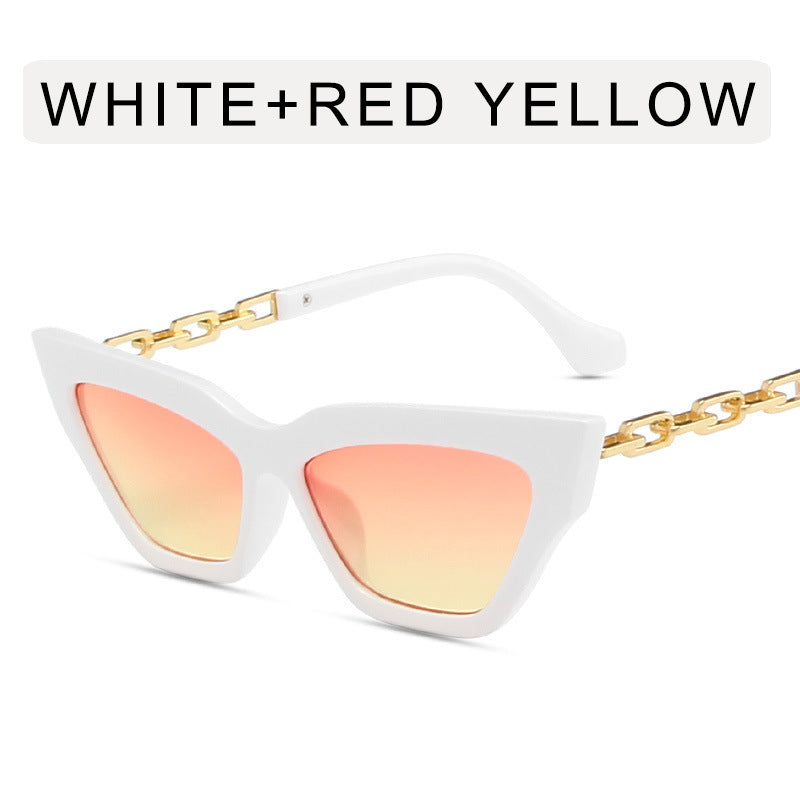 Chain Leg Cat Eye Sunglasses For Women - Premium Dames brillen from My Store - Just €21.51! Shop now at KIYOO Royal Brand