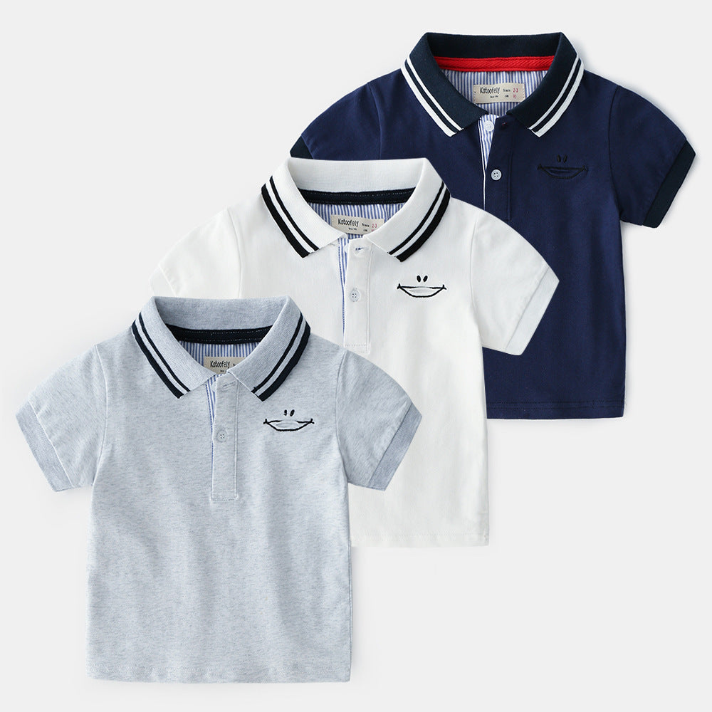 Children's Polo Shirt And Short Sleeve T-Shirt - Premium T-shirt Jongens from My Store - Just €20.68! Shop now at KIYOO Royal Brand