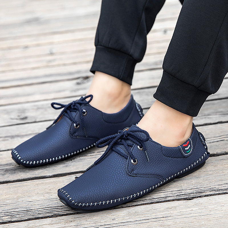 Casual Leather Shoes Men's Sneakers British leather Shoes - Premium Loafers from My Store - Just €63.66! Shop now at KIYOO Royal Brand