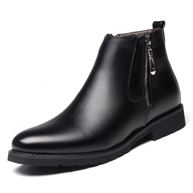 Business Pointed Side Zipper And Velvet Warm Men's Boots - Premium Boots from My Store - Just €86.36! Shop now at KIYOO Royal Brand