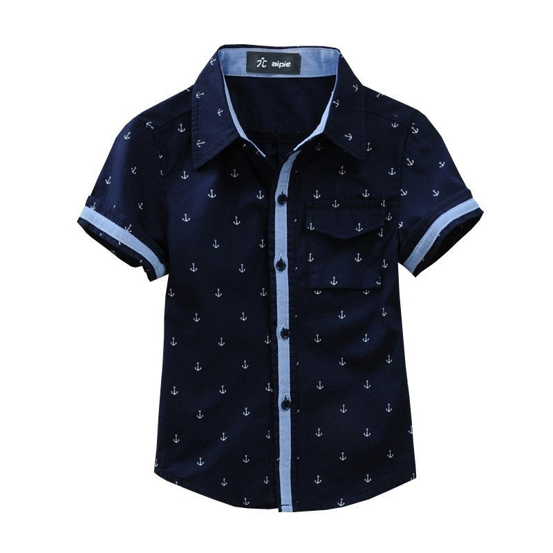 Printed Cotton Middle-Aged Boys' Shirts - Premium T-shirt Jongens from My Store - Just €24.22! Shop now at KIYOO Royal Brand