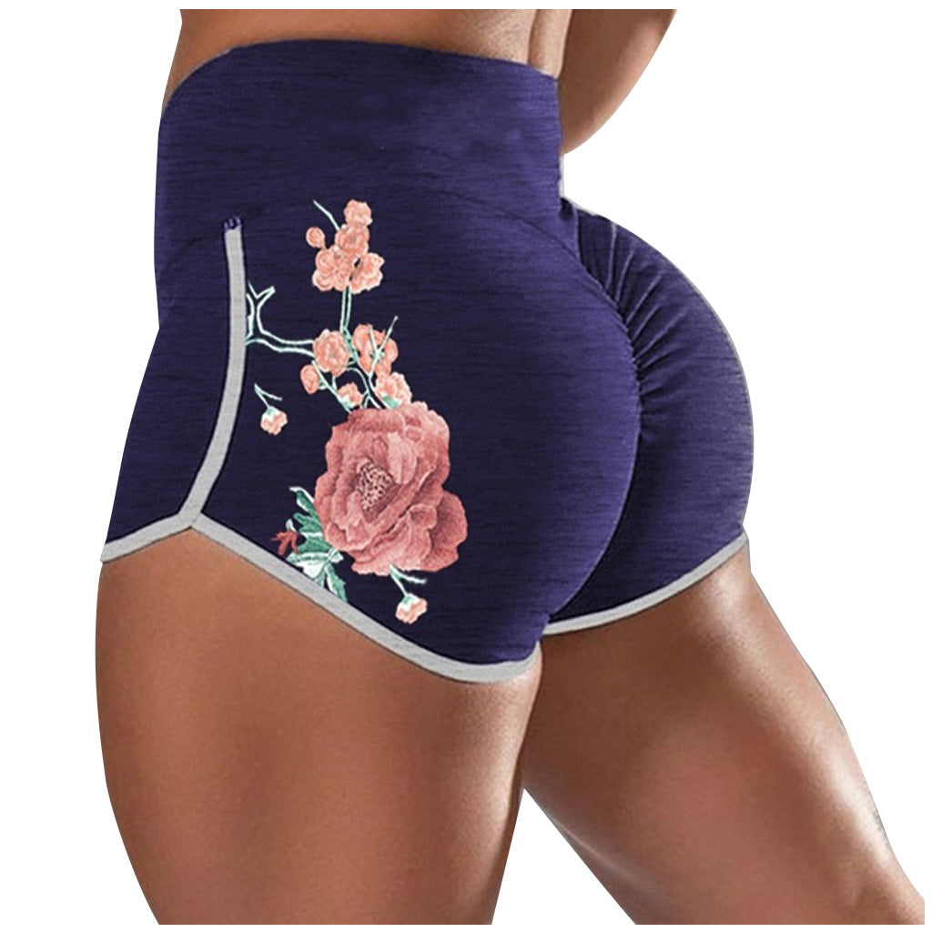 Women Female Push Up Gym Legging Running Floral Workout Shorts Scrunch Booty Gym Comfortable Pants - Premium dames broeken from My Store - Just €28.55! Shop now at KIYOO Royal Brand