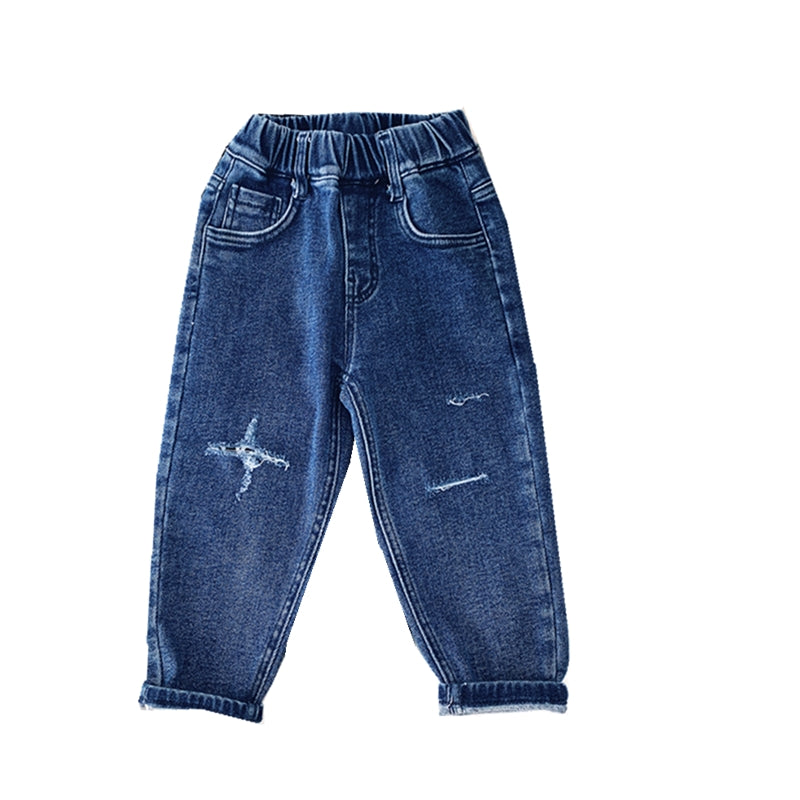 Boys  Fleece Jeans Straight Trousers Trendy Children s Clothing - Premium Jongens broeken from My Store - Just €43.34! Shop now at KIYOO Royal Brand