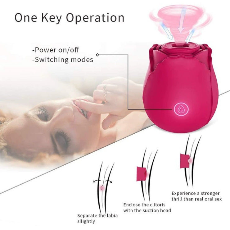 Huafeihua Rose Sucking Tongue Licking Vibrating Vibrating Egg Female  Toy Articles - Premium sextoys from My Store - Just €95.77! Shop now at KIYOO Royal Brand