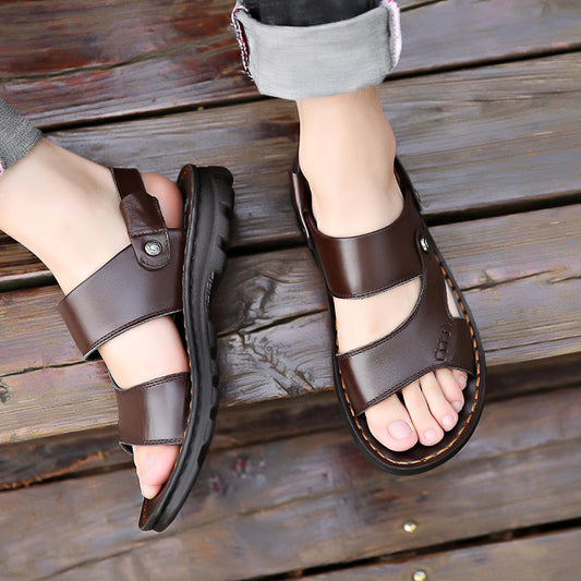 Breathable Top Layer Cowhide Beach Shoes With Soft Sole - Premium Sandalen & Slippers from My Store - Just €43.01! Shop now at KIYOO Royal Brand