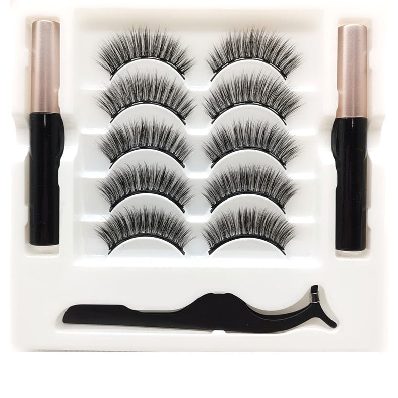 Magnetic Eyelashes Eyeliner Set Long Lasting False Mink Waterproof Eye Lashes Extension Reusable Beauty Makeup Tool - Premium Cosmetica from My Store - Just €37.94! Shop now at KIYOO Royal Brand