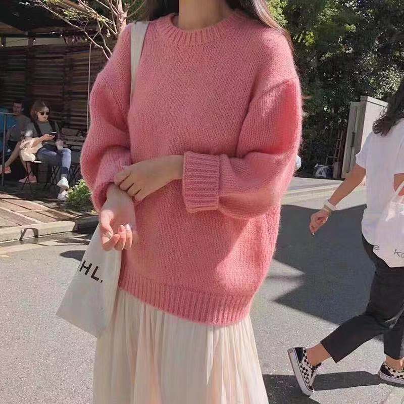 Candy Color Loose Sweater Women - Premium Truien & Vesten from My Store - Just €30.99! Shop now at KIYOO Royal Brand