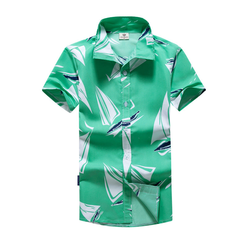 Heren strandshirt met korte mouwen - Premium Badmode from My Store - Just €24.74! Shop now at KIYOO Royal Brand