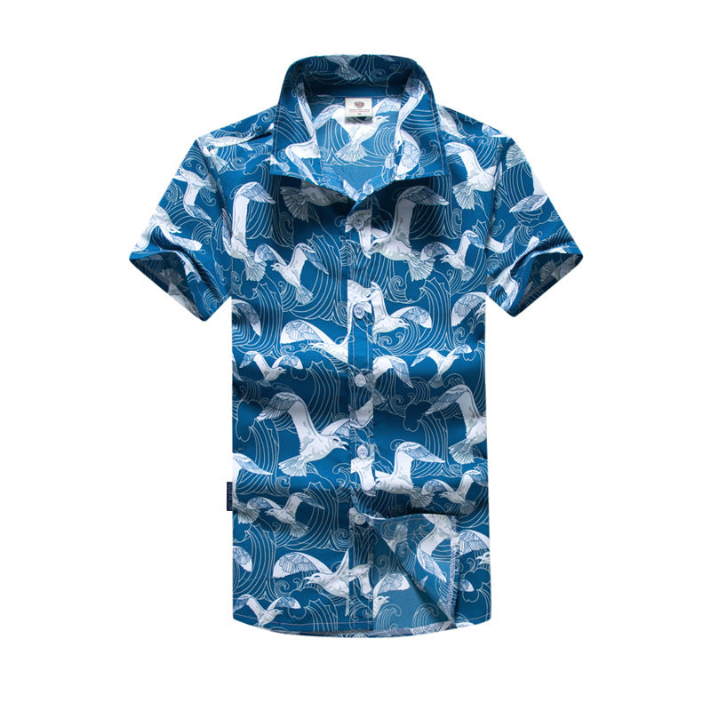 Heren strandshirt met korte mouwen - Premium Badmode from My Store - Just €24.74! Shop now at KIYOO Royal Brand