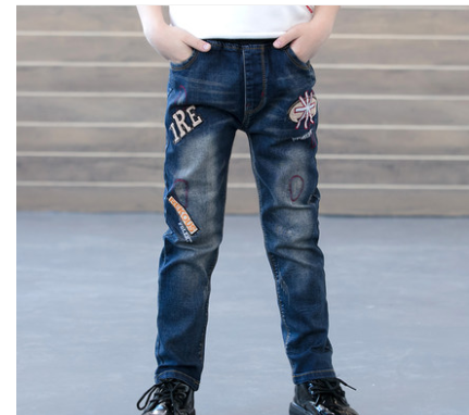 Boys' Jeans Spring And Autumn Models New Pants, Big Children's Spring Models, Boys Trendy, Children's Clothing Casual Pants Trendy - Premium Jongens broeken from My Store - Just €36.78! Shop now at KIYOO Royal Brand