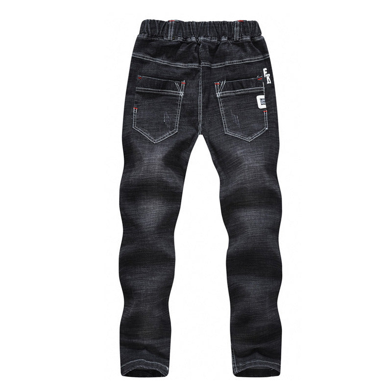 zwarte slim-fit  kinderbroek - Premium Jongens broeken from My Store - Just €25.99! Shop now at KIYOO Royal Brand