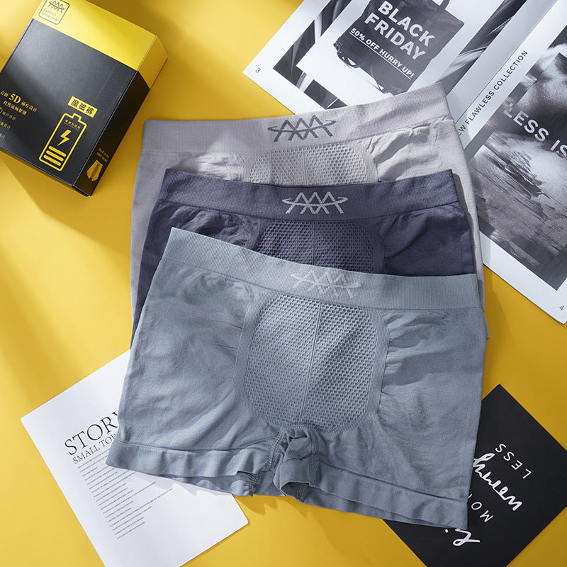 Mid-waist Seamless High-elastic Men's Breathable Boxer Briefs - Premium Ondergoed from My Store - Just €20.91! Shop now at KIYOO Royal Brand