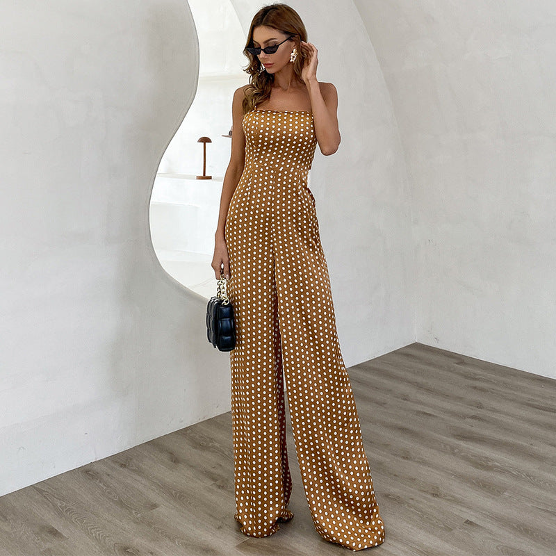 Sexy Spring And Summer Strapless Round Neck Jumpsuit Suspenders Jumpsuit - Premium jumpsuit from My Store - Just €75.83! Shop now at KIYOO Royal Brand